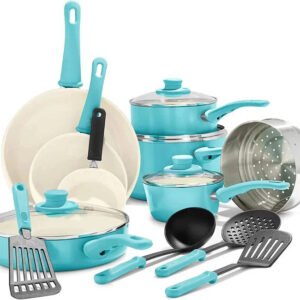 [🔥LIMITED TIME OFFER ONLY TODAY! ]Ceramic Nonstick Cookware Set-16 Piece - Image 2